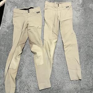 Kerrits Pants Kids Youth XL Tan Riding Equestrian Ankle